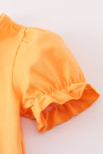 Load image into Gallery viewer, Orange halloween ghost pumpkin girl romper
