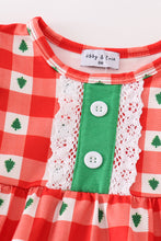 Load image into Gallery viewer, Red christmas tree gingham girl bubble
