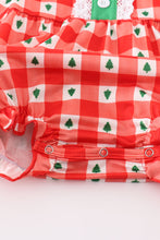 Load image into Gallery viewer, Red christmas tree gingham girl bubble
