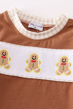 Load image into Gallery viewer, Brown gingerbread embroidery boy bubble
