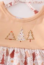 Load image into Gallery viewer, Khaki christmas tree applique dress
