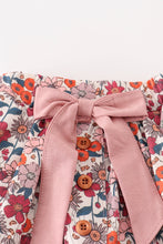 Load image into Gallery viewer, Pink floral ruffle skirt set
