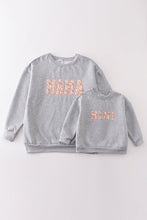 Load image into Gallery viewer, Gray MAMA&amp;MINI applique fleece mom&amp;me sweatshirt
