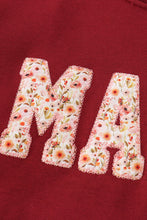 Load image into Gallery viewer, Maroon MAMA&amp;MINI applique fleece mom&amp;me sweatshirt
