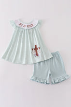 Load image into Gallery viewer, Easter he is risen embroidery girl set
