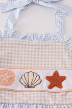 Load image into Gallery viewer, Khaki shells starfish french knot girl swimsuit
