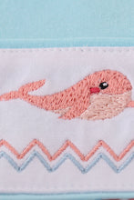 Load image into Gallery viewer, Blue whale embroidery girl bubble
