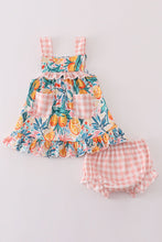 Load image into Gallery viewer, Citrus Bloom print girl bloomer set
