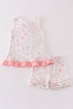 Load image into Gallery viewer, Pink Blush Meadow smocked girl set
