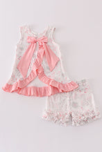 Load image into Gallery viewer, Pink Blush Meadow smocked girl set
