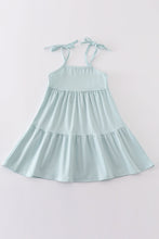 Load image into Gallery viewer, Blue tiered strap girl dress
