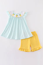 Load image into Gallery viewer, Mint lemon embroidery girl set
