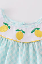 Load image into Gallery viewer, Mint lemon embroidery girl set
