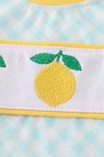 Load image into Gallery viewer, Mint lemon embroidery boy bubble
