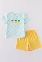 Load image into Gallery viewer, Mint lemon embroidery boy set
