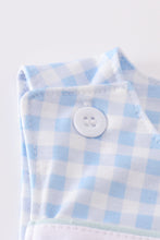 Load image into Gallery viewer, Blue bunny embroidery gingham jonjon
