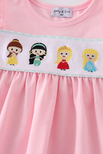 Load image into Gallery viewer, Pink princess embroidery girl bloomer set
