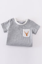 Load image into Gallery viewer, Grey deer embroidery bubble
