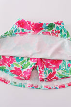 Load image into Gallery viewer, Pink paradise print tennis skort set
