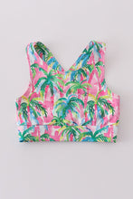 Load image into Gallery viewer, Palm paradise print tennis skort set
