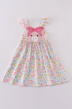 Load image into Gallery viewer, Pink floral pig applique dress
