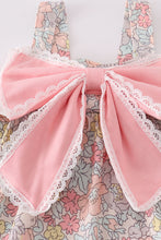 Load image into Gallery viewer, Pink floral print bow bloomer set
