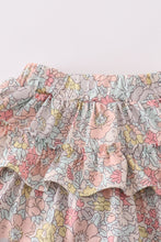 Load image into Gallery viewer, Pink floral print skort set
