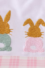 Load image into Gallery viewer, Pink bunny embroidery bow set
