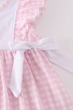 Load image into Gallery viewer, Pink cross embroidery bow set
