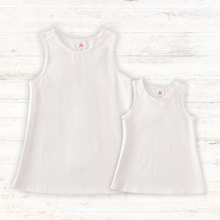 Load image into Gallery viewer, White blank basic kids teens adult tank top
