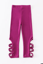 Load image into Gallery viewer, Purple hollow out legging
