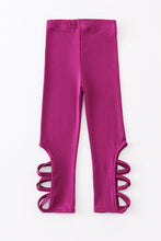 Load image into Gallery viewer, Purple hollow out legging
