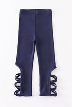 Load image into Gallery viewer, Navy hollow out legging
