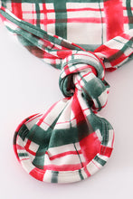 Load image into Gallery viewer, Green plaid hairband baby gown
