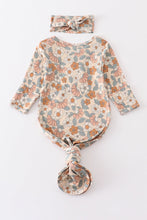 Load image into Gallery viewer, Floral print hairband baby gown
