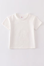 Load image into Gallery viewer, Cream blank basic t-shirt Adult Kids and baby bubble
