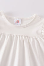 Load image into Gallery viewer, Cream basic ruffle top
