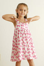 Load image into Gallery viewer, Hot pink barbie print girl dress
