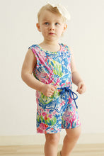 Load image into Gallery viewer, Blue undersea coral garden girl jumpsuit
