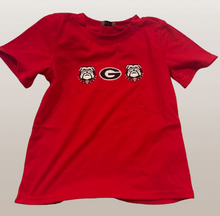 Load image into Gallery viewer, Red georgia embroidery boy top
