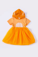 Load image into Gallery viewer, Orange hoodie girl dress
