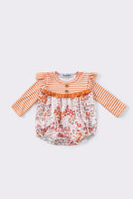 Load image into Gallery viewer, Orange stripe leopard ruffle bubble
