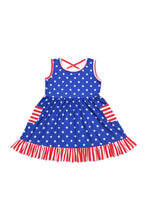 Load image into Gallery viewer, Patriotic star print dress
