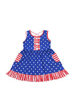 Load image into Gallery viewer, Patriotic star print dress
