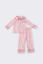 Load image into Gallery viewer, Pink stripe girl pajamas set
