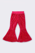 Load image into Gallery viewer, Magenta sequin bell pants
