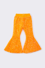 Load image into Gallery viewer, Orange sequin bell pants
