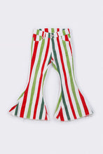 Load image into Gallery viewer, Multicolored stripe bell denim jeans
