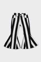 Load image into Gallery viewer, Black stripe bell denim jeans
