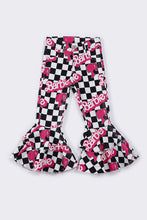 Load image into Gallery viewer, Black checkered barbie bell denim jeans
